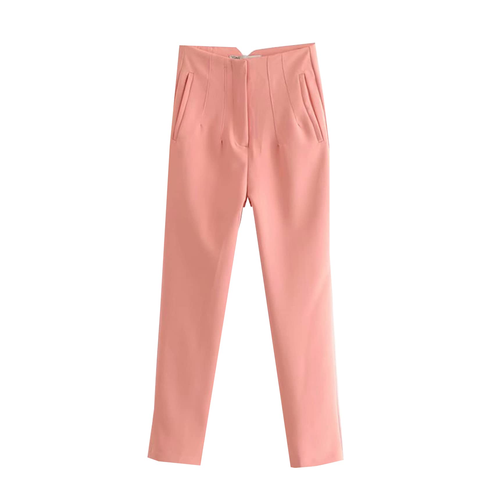 New Women's All-Match Basic Solid Color High-Waist Casual Pants Women