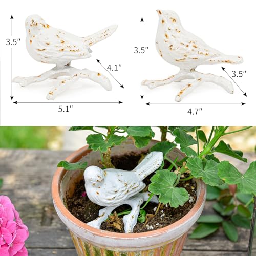 Figuras Decorativas de Pájaros en Hierro Fundido Set 2 miniatura 6