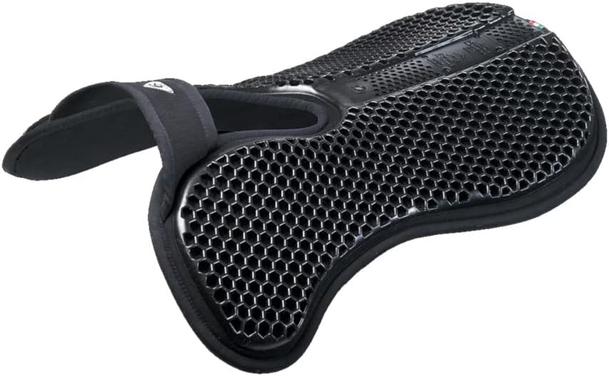 Acavallo Wither Free Hexagonal Gel & Memory Foam Half Pad - Black