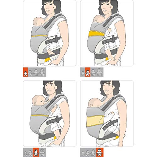 manduca XT Portabebe > denimblack-toffee < Mochila Ergonomica Portabebe, Asiento Ajustable, 3 Posiciones, Algodón Orgánico, se Adapta a Recien Nacidos y Ninos Pequenos, negro - imagen 3