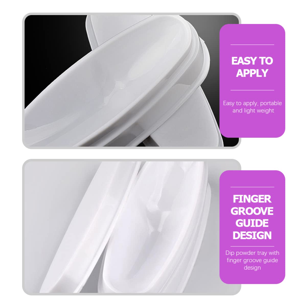FRCOLOR 10 Set Dip French Dip Powder Nail Kit Dip Powder Organizer Strumenti per Manicure Organizzatori di Polvere con