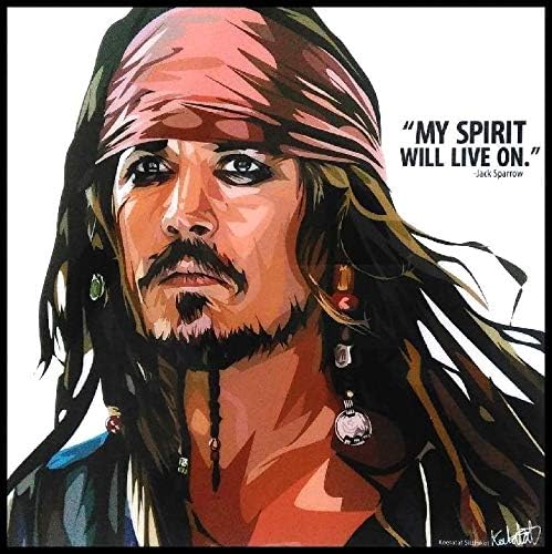 Amazon Co Jp ジョニー デップ ジャック スパロウ 海外グラフィックアートパネル 木製 壁掛け ポスター インテリア用 51 51cm 特大サイズ ホーム キッチン