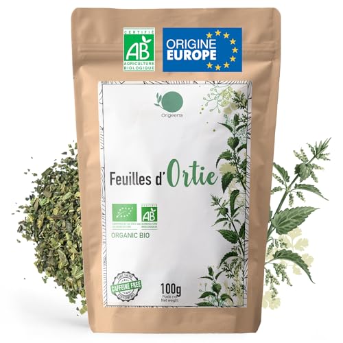 ORIGEENS TISANE ORTIE BIO 100g | Ortie feuille bio, infusion detox et reminéralisante | Feuilles d'ortie piquante bio