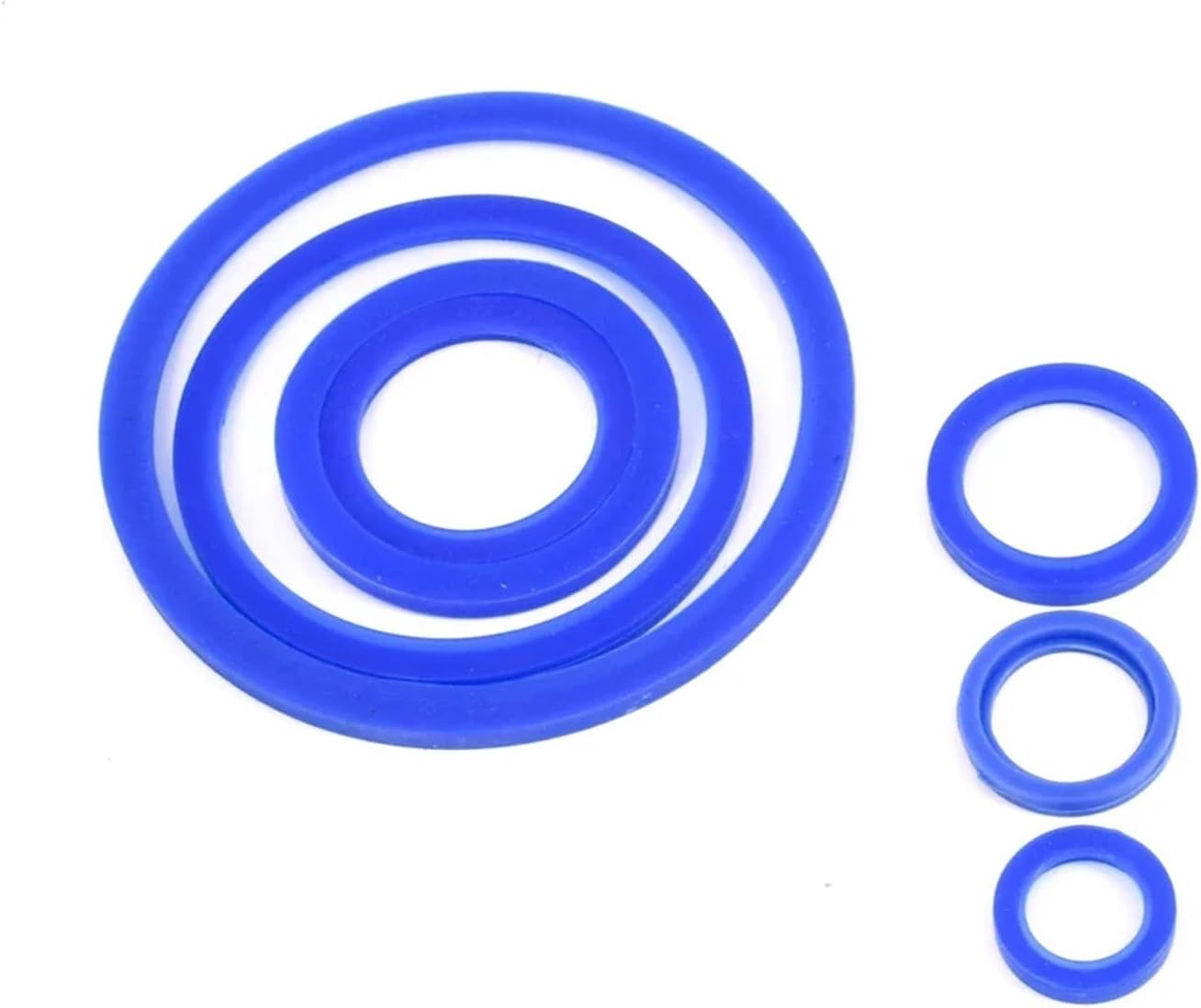 Hardware Fittings 19/25/32/38/45/51/63/76/89/102/108mm OD Welding Blue Silicone Gasket Washer Sealing Ring Homebrew Repair Repacement Seal Washer(204mm)