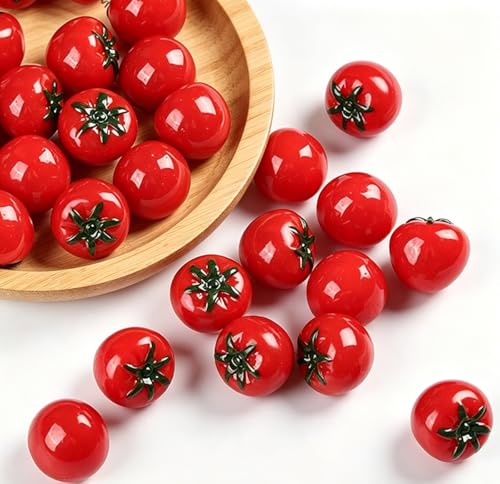Accesorios de tomate cherry falsos de simulación para casa y negocio 2
