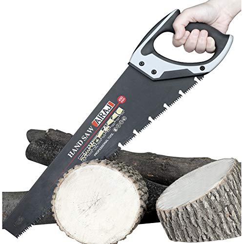 AIRAJ 45cm Professionelle Handsäge,Holzschneidhandsäge,ergonomischer Gummigriff, ideal zum Sägen, Trimmen, Gärtnern, Schneiden und Schneiden von Holz, Gipskartonplatten-handbügelsäge