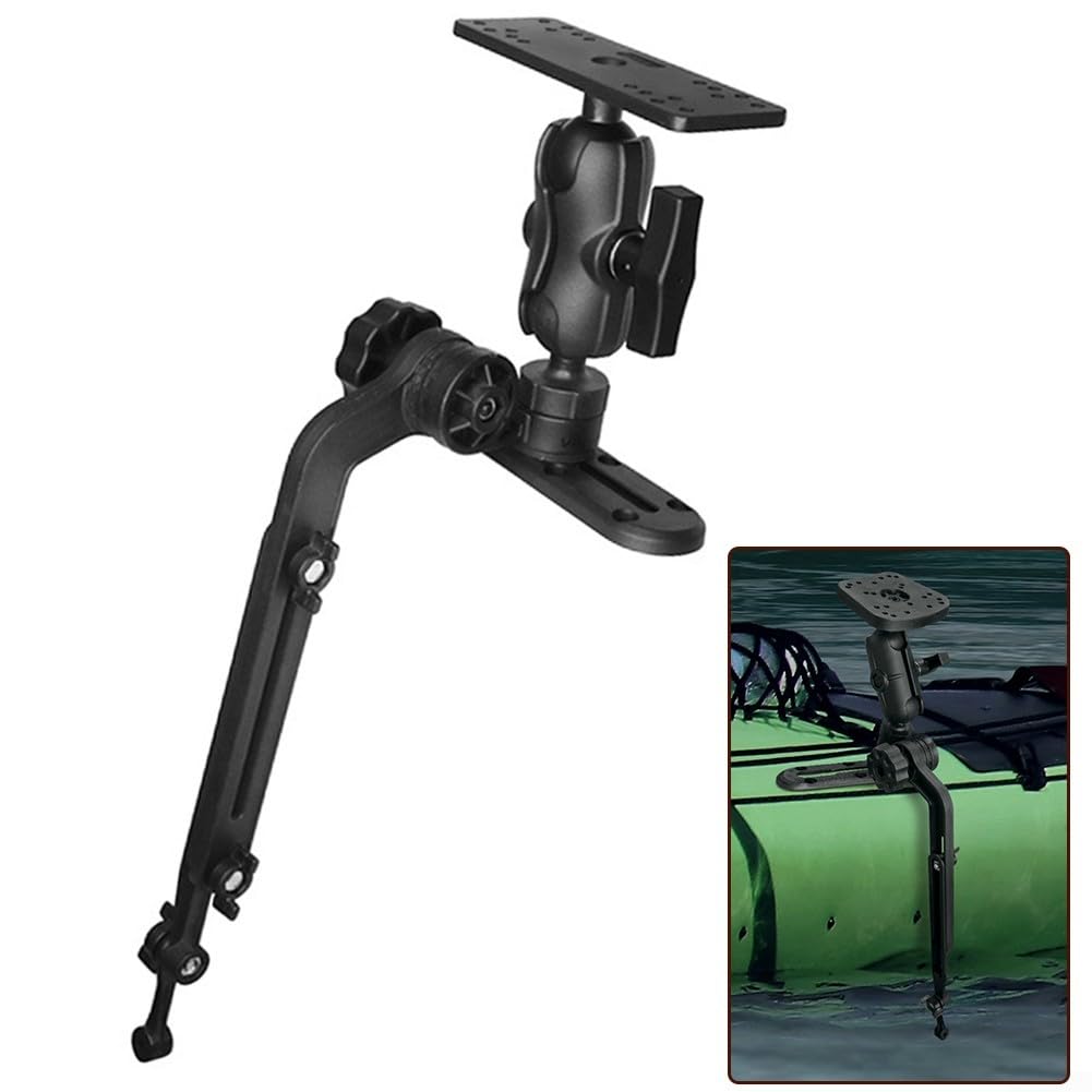 Zoegneer Support réglable pour sondeur de pêche Speedboat Sonar Fish Finder pour kayak Accessoires pour capteur Lowrance (B)