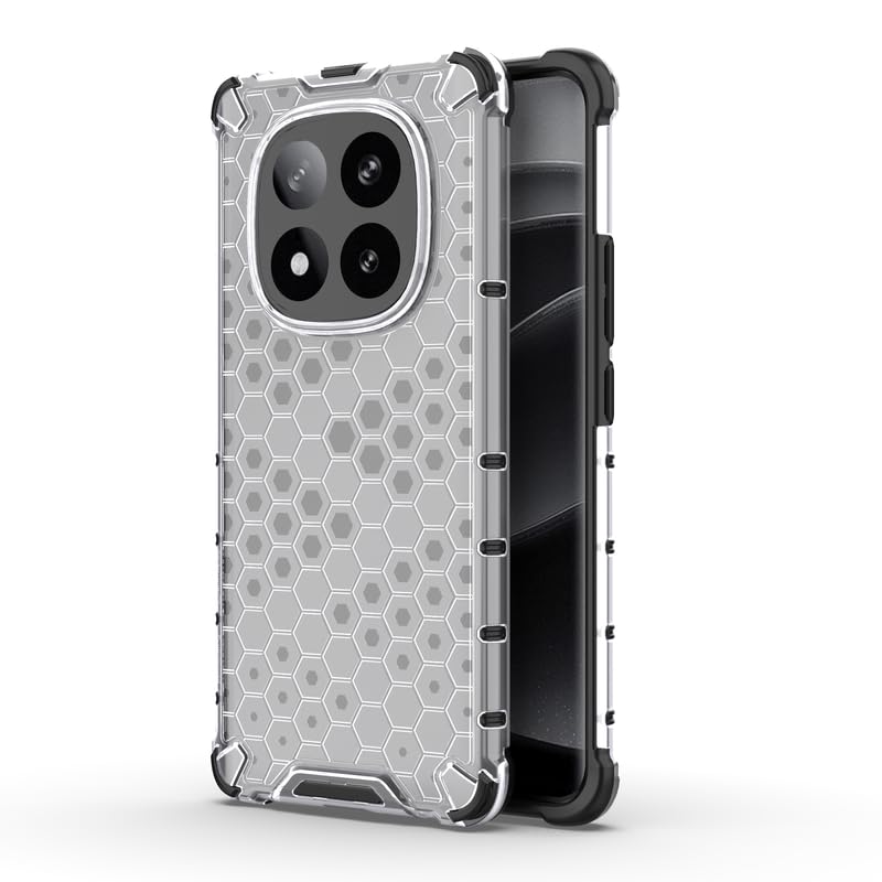 Image of Plastic Bumper Back Case Cover for Redmi Note 14 Pro Plus 5G (Transparent)