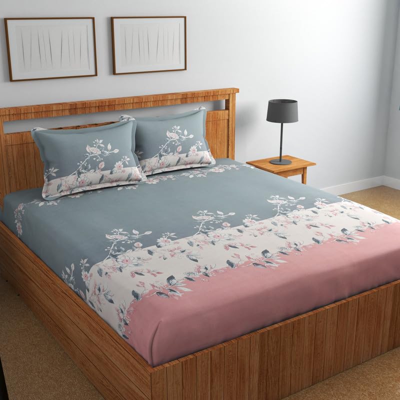 Image of Florida Polycotton Bedsheet (Rose Pink, Double)