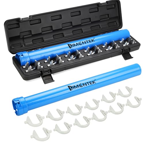 limontek Inner Tie Rod Removal Tool, Master Inner Tie Rod Tool Set with 12 Crowfoot Adapters & 1/2 Inch Drive Tube for Tie Rods Remove & Install (Blue)