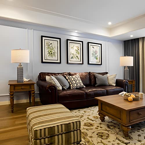 Set Of 2 Farmhouse Table Lamps For Bedroom Bedside, 3-Way Dimmable Touch Ceramic Lamp With Dual Usb Ports, Rustic Retro Bronze Decor Desk Lamp For Living Room End Table Entryway, 2 Bulbs Included #TOP3