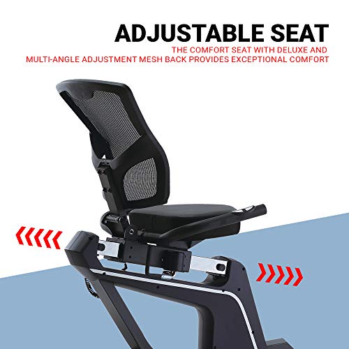 Image of PowerMax Fitness BR-900 Magnetic Commercial Recumbent Bike for Home Fitness, 9Kg Fly wheel, 135kg Max user, 8 Lvl Resistance, Belt Drive, HR Sensor, LCD Display, Anti-Slip pedals, 3pcs Crank