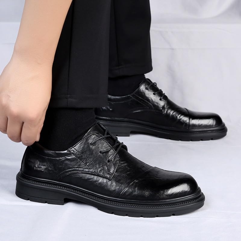Dress Shoes for Men Black Lace Up Classic Formal Tuxedo Shoes Oxfords Comfort Business Fashion Dress2