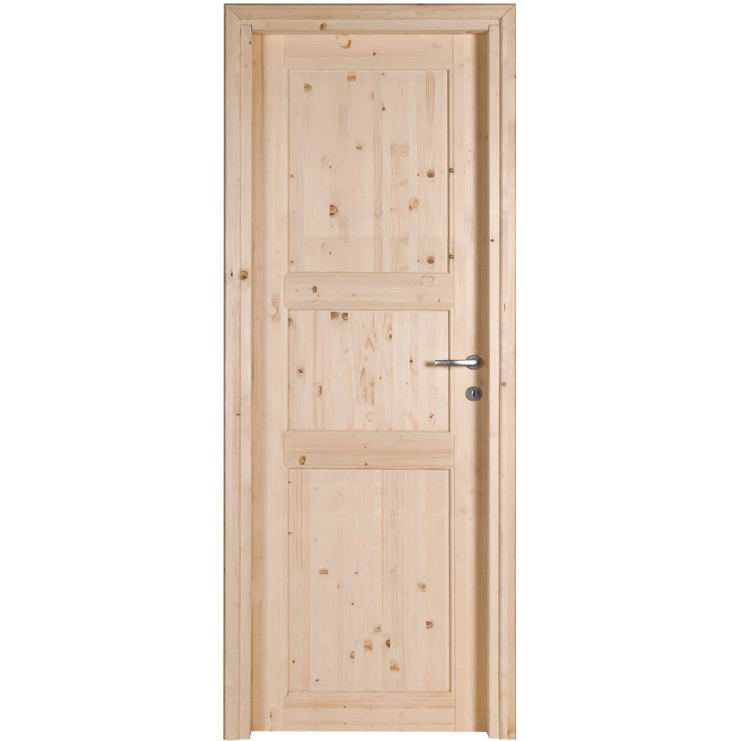 Porta in Legno di Abete Grezzo Battente - 210 x 90 - Reversibile