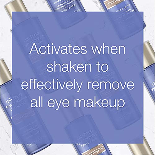 Image of Neutrogena Gentle Oil-Free Eye Makeup Remover & Cleanser for Sensitive Eyes, Non-Greasy Makeup Remover, Removes Waterproof Mascara, Dermatologist & Ophthalmologist Tested, 5.5 fl. oz ( Pack of 3)