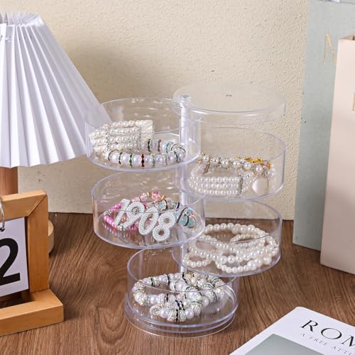 Dimeho 2 PCS Acrylic Belt Organizer 5-Layer Belt Display Stand Transparent Belts Storage Box Clear Jewelry Organizer Case for Closet Drawer Belts Ties Watches Rings Jewelry Bracelets （Small Size） by Dimeho - Image 7