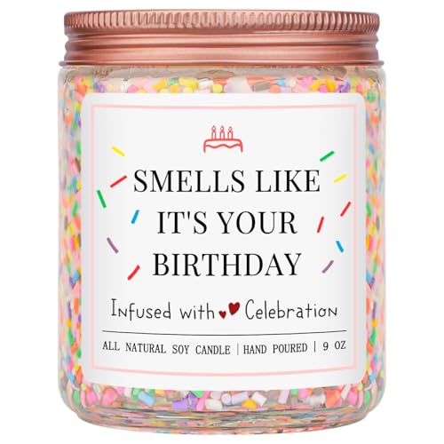 Image of Homsolver Happy Birthday Gifts for Women, 16th 18th 20th 21st 30th 40th 50th Milestone Birthday Candle Gift for Her Teacher - Cute Sister Best Friend Unique Gift from Bestie Coworker