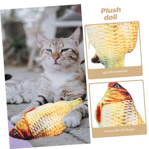 Mipcase 1Pc Gato Jogando Peixe Catnip Brinquedo De Pelúcia Brinquedo De Pelúcia Simulação Peixe Riol