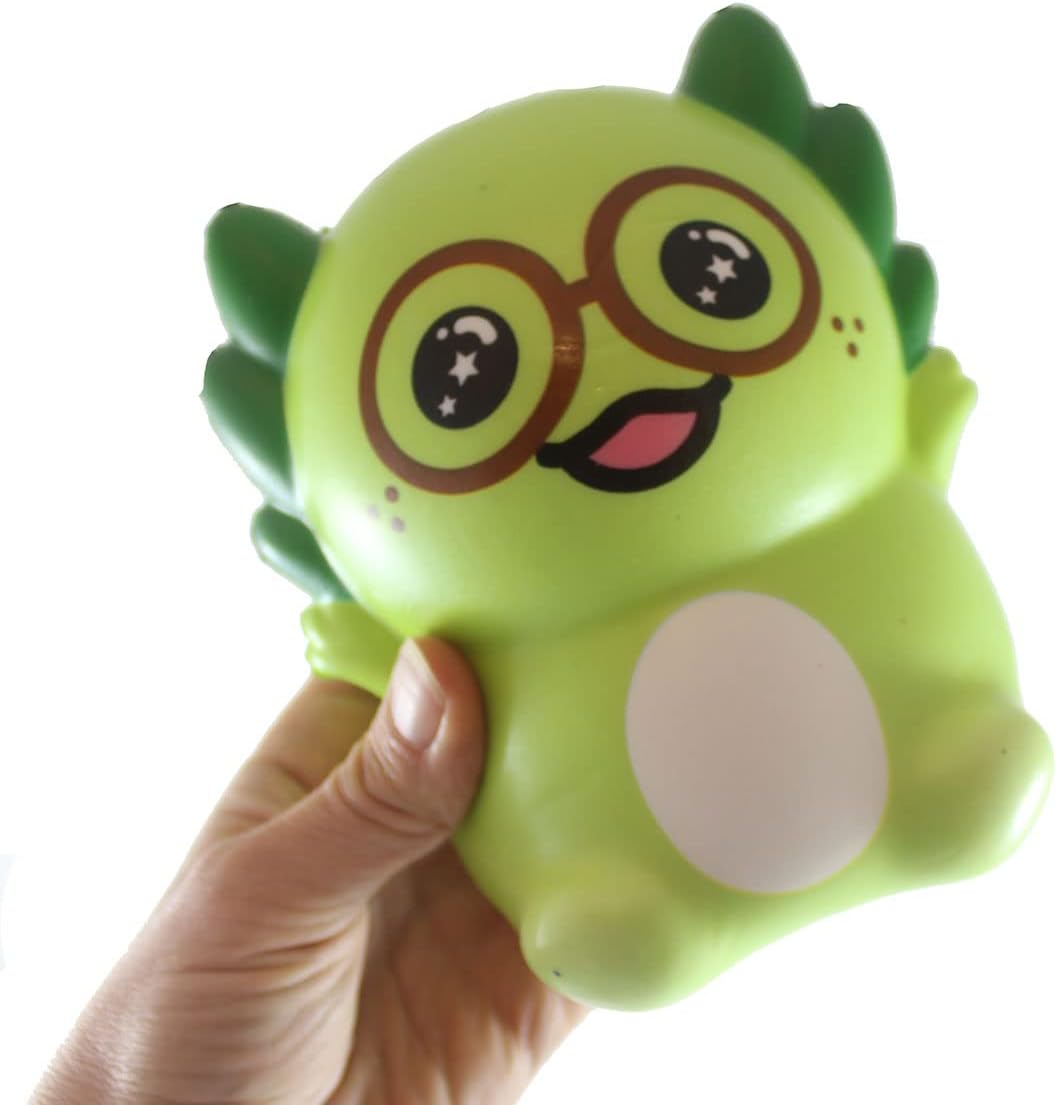 Curious Minds Busy Bags 1 Large 6" Axolotl Random Color Slow Rise Squishy Toy - Memory Foam Party Favors, Fidgets, Stress Ball, All Ages
