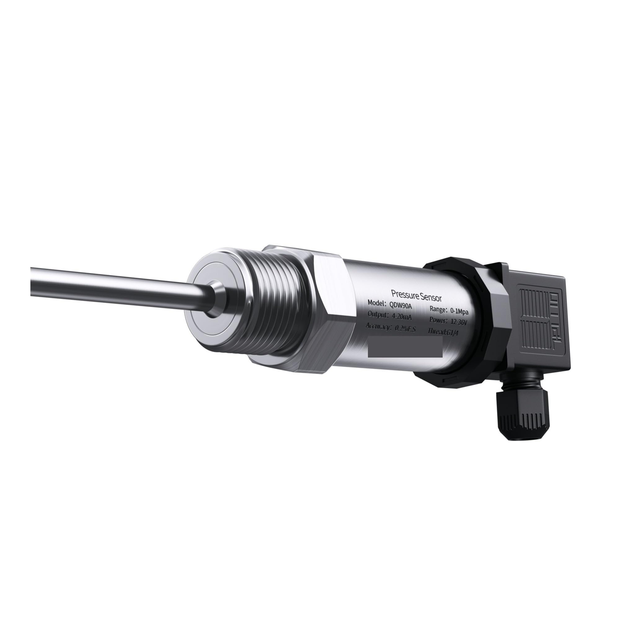 Transmisor de temperatura QDW90A de acero inoxidable 304, sensor de temperatura PT100 CC 24 V, 4-20 mA a 0-10 V, RS485(0-200C 0-10V Output)