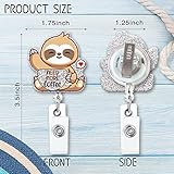ZBBFSCSB Need More Coffee Funny Shaped Badge Reel Holder with Metal Shark Clip, Office Hospital Lab Work ID Tag, Badge Gift for Nurse, Gift for Doctor Coffee Lovers PA RN MD