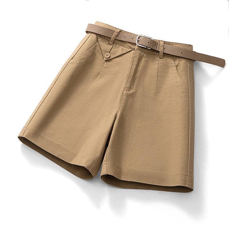Short Femmes Fashion Haute Taille Pantalon De Jambe Large en Vrac Short Cargo Décontracté
