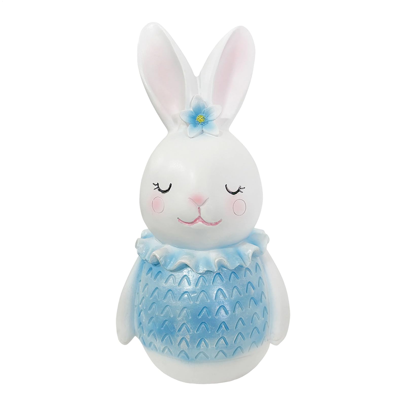 Figura de conejo de Pascua de 21,5 cm para decoración de jardín y salón