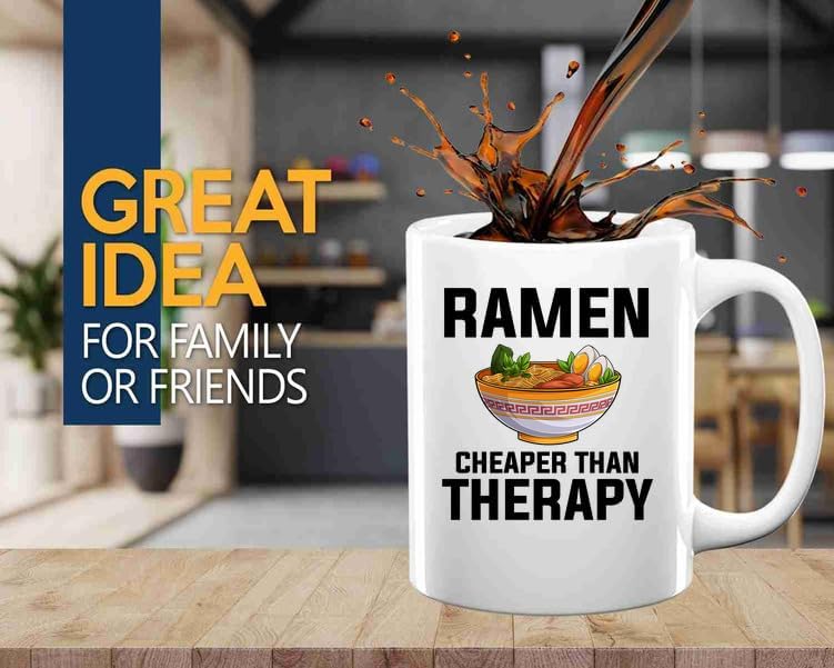 Ramen Coffee Mug 11oz White -Ramen Cheaper - Food Lovers chicken pumpkin vegan pantry spicy noodles image 2