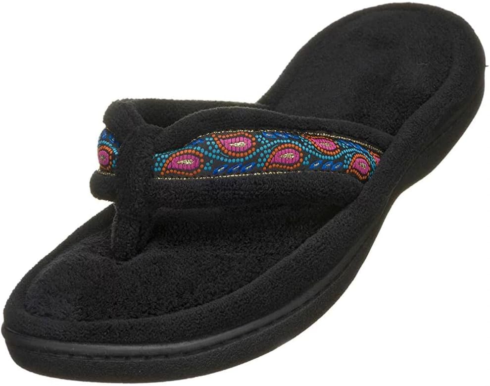 isotoner Women's Thong Slippers - Microterry Comfort