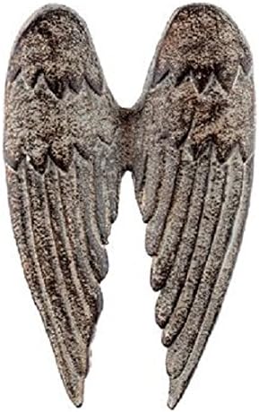 Mission Gallery 9" Distressed Cast Iron Angel Wings Wall Decor
