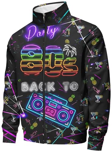 Men's Tracksuits Sweatsuits 90s 80s outfit for men Athletic Full Zip Sports Sets with 2 knit Cuffed Beanie2