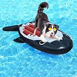 PAWCHIE Dog Float for Pool - Inflatable Rafts for Pets, Swimming Pool Ride-ons for Large Dogs Summer Outdoor Water Games, Swimming Pool Water Toy
