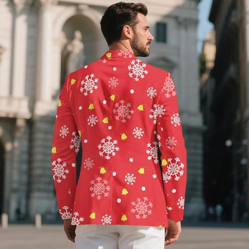 Christmas Jacket for Men Regular Fit Mens Sport Coats for Xmas Party Evening Men's Suit Jacket with Two Pockets3