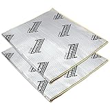 ZHUBANG 制振シート デッドニング 遮音 車 制震シート 車 防音 制振 防音フォームパネル 吸音シート 800mm×460mm×2mm 2枚入り 格子模様 シルバー