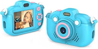 Câmera digital 2.7K Câmera infantil Câmera infantil HD de 36MP Câmera selfie infantil com luz LED para meninos e meninas Tela IPS de 2,4 polegadas Presente de aniversário Presente de festival Ótimo
