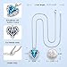 CDE Angel Wings Necklaces for Women, Love Heart Silver Tone/Gold Tone Pendant with Birthstone, Wedding or Birthday Jewelry Gifts for Mom Wife Girlfriend Her