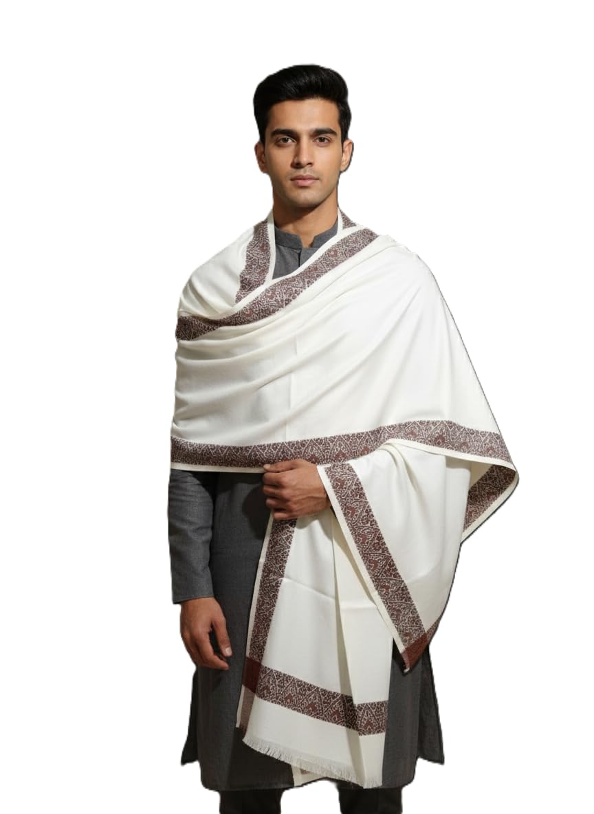 KRITI Grey Woolen Lohi For Men ART NO-231 WHITE-image-29