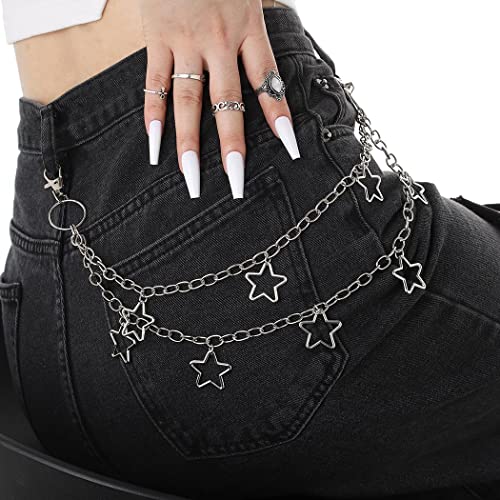 Image of Bounzhi Hip Hop Pant Chain Acrylic Jean Chain Punk Wallet Chain Rock Pocket Chain for Men and Women