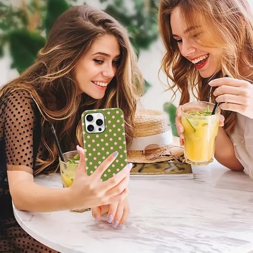 Coque protection iPhone 16 Pro Max antichoc double couche rigide à pois tendance - 7