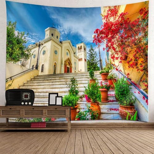 Tenture murale nordique 140x210CM ideale pour creer un coin lecture apaise dans le salon