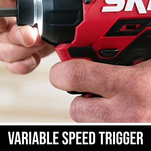 Skil Pwrcore 20 Brushless 20V 1/4 In. Hex Compact Impact Driver Kit With 3-Speed & Halo Light & One-Handed Collet Includes 2.0Ah Battery And Charger- Id6739B-10 #TOP5
