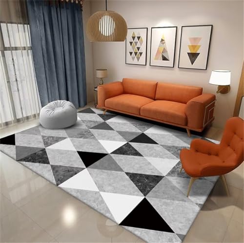 Tapis pas cher pour salon et couloir gris résistant et facile à laver