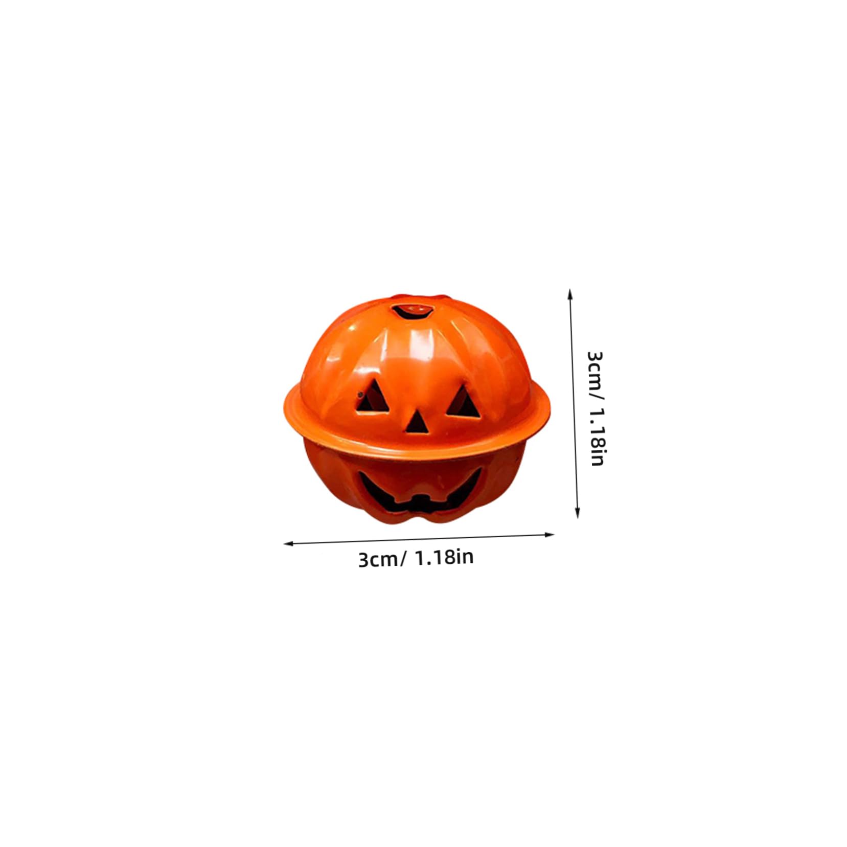 Cabilock 10Pcs Pumpkin Shape Jingle Bell Pendants Unique Halloween Party Decorations for Crafts Material Enhance Festive Atmosphere for Halloween Celebrations