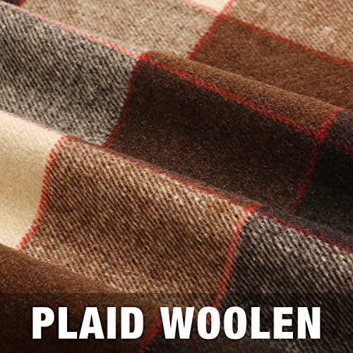 Image of IDEALSANXUN Womens High Waist Plaid Skirt Bodycon Pencil Wool Mini Skirts