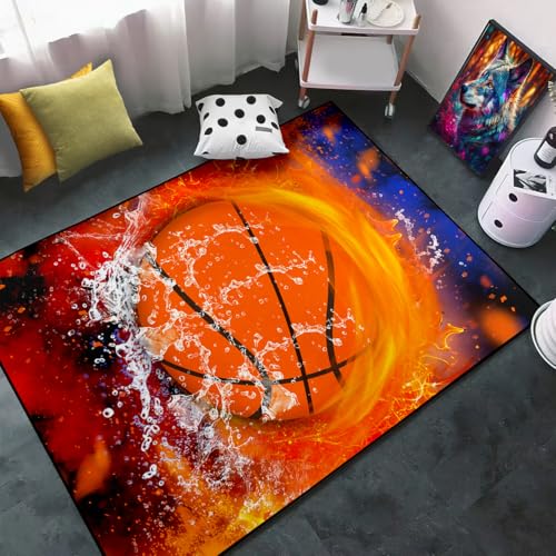 Kids Sports Balls Mat - Balls Rug for Boys Kids Room Sports Carpet Rugs, 2'×3'