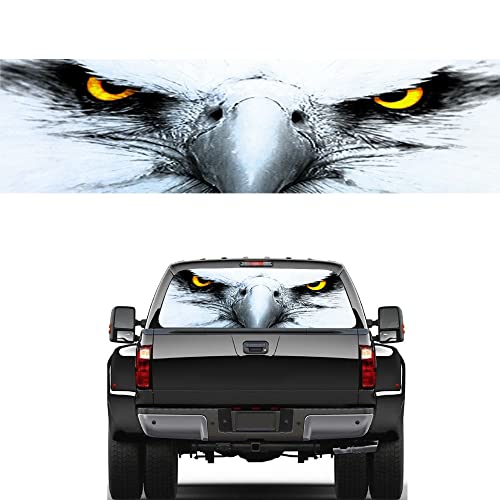 Eagle Eyes 3D Transparent Car Back Rear Window Decal Vinyl Sticker Pickup Truck Window Decal For Happy Halloween, 53.15'' X 14.17'' #TOP1