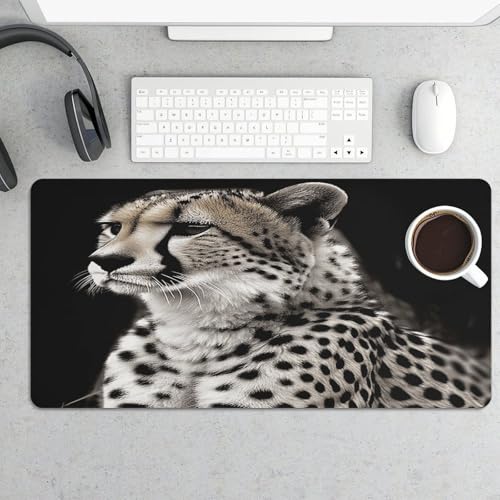 Alfombrilla Cheetah Desk Mat grande antideslizante de goma miniatura 5