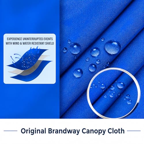 Image of Canopy Tent Portable Waterproof Demo Booth Canopy Stall 6x6x7 Ft for Outdoor Advertising, Marketing Stall, Exhibitions - UV Protection Portable Tent, Heavy-Duty with Carry Bag (6x6x7, Blue)