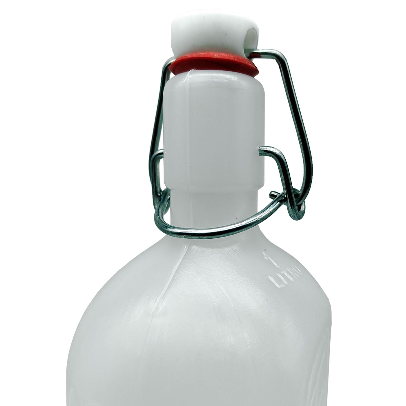 Acan Tradineur - Confezione da 2 bottiglie in plastica con maniglia e tappo a pressione, riutilizzabili, per acqua, latte, frullati, succhi, bibite, frigorifero, campeggio (1,5 litri, 32 x 10 x 9 cm)