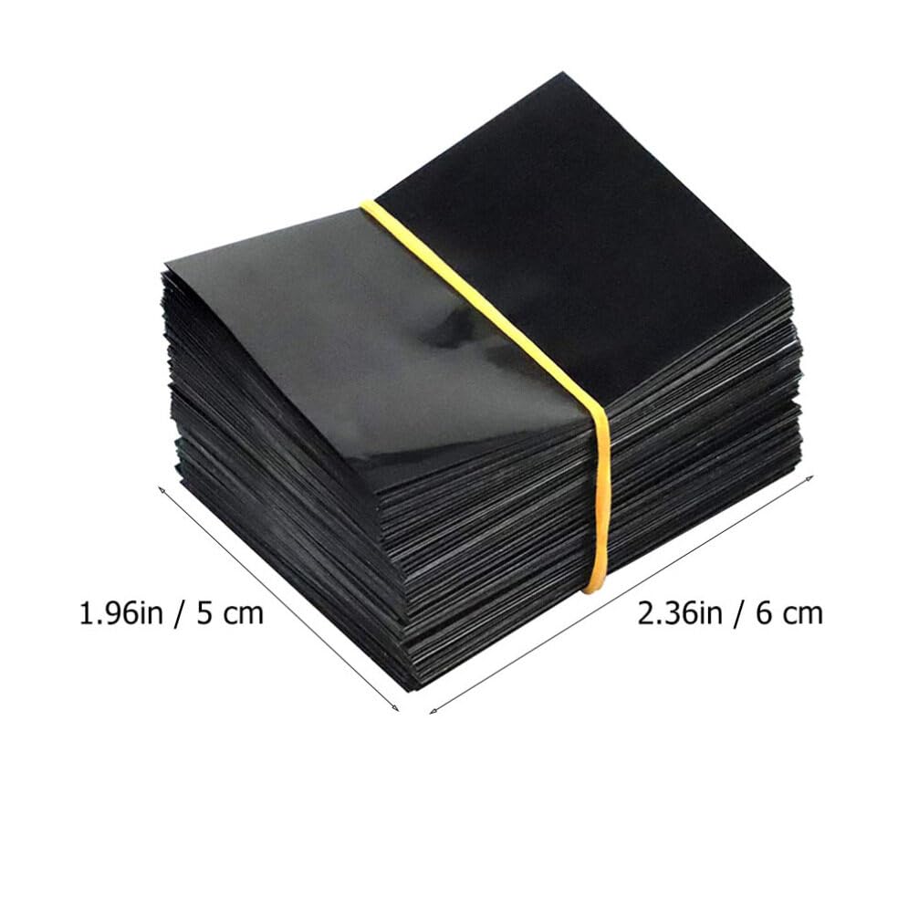 Luxshiny 100pcs Oil Bottle Sealer Black Shrink Wrap Sealer Heat Shrink Film Bottle Sealing Wrap
